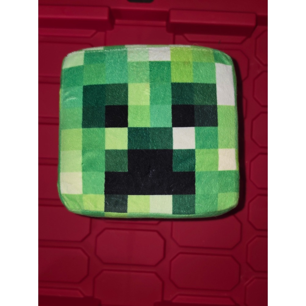 Minecraft Creeper Plush Head Green Pixelated Square Stuffed Toy Pillow Cushion